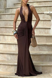 Halter Neck Evening Dress