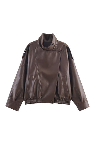 Oversized Asymmetric Collar Jacket