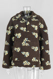 Floral-Print Mock Neck Sweatshirt