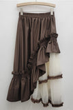 Ruffled Contrast Skirt
