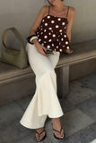 Polka Dot Peplum Camisole