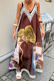 Scenic Print Maxi Dress