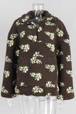 Quarter-Zip Hoodie with Patterned Design