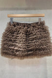 Ruffle Layered Mini Skirt
