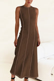 Sleeveless Long Casual Dress