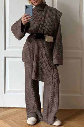 Cable Knit Sweater and Pants Set