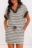 Striped Shirt and Skirt Set