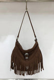 Fringe Buckle Shoulder Bag
