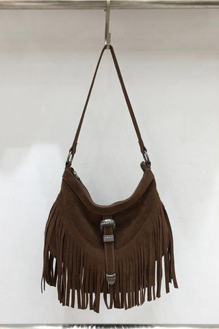 Fringe Buckle Shoulder Bag