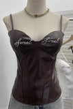 Strap-Detail Corset Tank Top