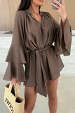 Flowy Tie-Waist Casual Dress