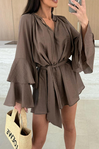 Flowy Tie-Waist Casual Dress