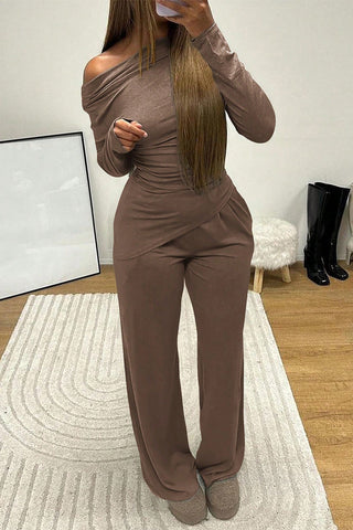 Elegant Long-Sleeve Pants Set