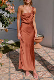 One-Shoulder Casual Maxi Dress