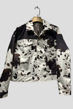 Animal Print Button-Up Jacket