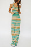 Striped Halter Tank Top