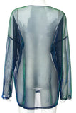 Sheer Long Sleeve Blouse