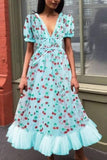 Strawberry Midi Tulle Dress