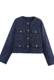 Buttoned Front Cropped Jacket