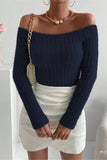 Off-Shoulder Ribbed Sweater