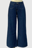 Striped Wide-Leg Jeans