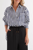 Striped Button-Up Shirt