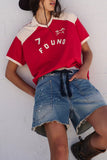 Lace-Up Denim Shorts