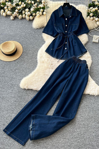 Stylish Buttoned Pants Set