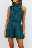 Halter Neck Short Romper