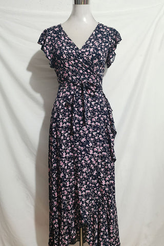Flutter-Sleeve Wrap Dress