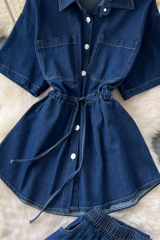 Stylish Buttoned Pants Set