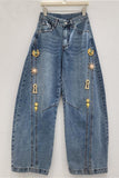 Embellished Wide Leg Jeans