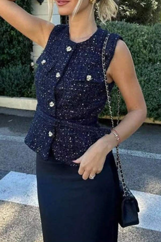 Embellished Buttoned Vest