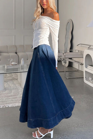 Off-Shoulder Maxi Skirt