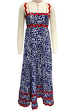 Scalloped-Trim Casual Maxi Dress