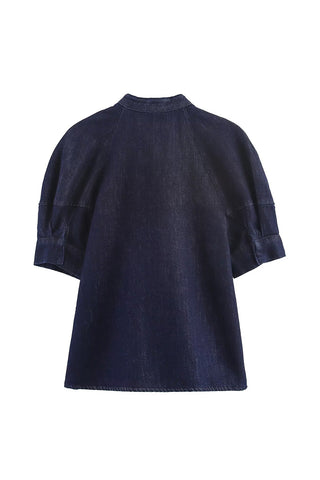 Bow-Tie Button-Front Shirt