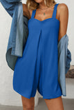 Pleated Romper with Relaxed Fit