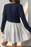 Casual Two-Toned Sweatshirt Dress
