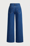 High-Waist Washed Jeans