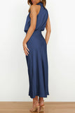 Elegant Halter-Neck Evening Gown