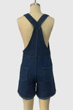 Casual Denim Romper with Pocket Detail