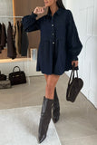 Chic Button-Front Denim Mini Dress