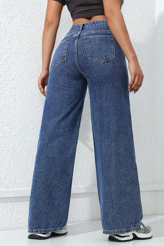 Classic High-Waist Straight Jeans