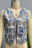 Patchwork Tie-Front Vest