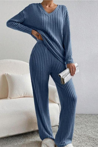 Ribbed Knit Lounge Set
