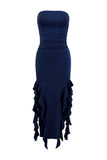 Strapless Ruched Vacation Dress