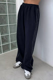 Elastic Waist Relaxed Casual Pants