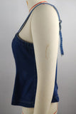 Denim Tank Top with Square Neckline