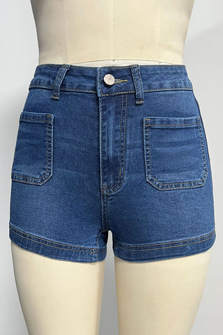 High-Waist Denim Shorts