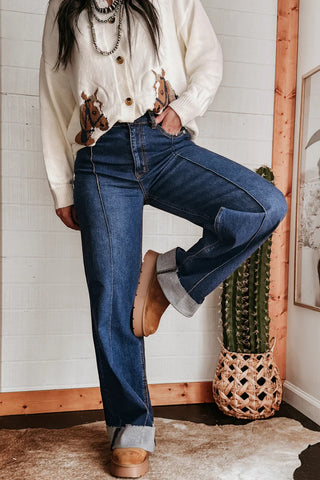 Classic Straight-Leg Denim Jeans